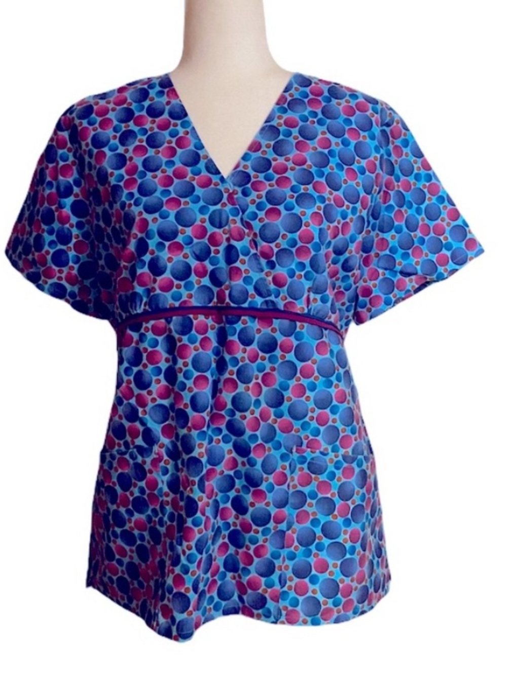 Polka Dot Scrub Top